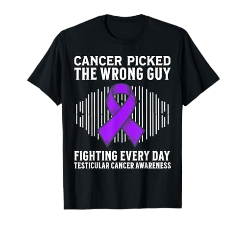 Testicular Cancer Awareness Gifts Men Dad Husband TC Warrior T-Shirt