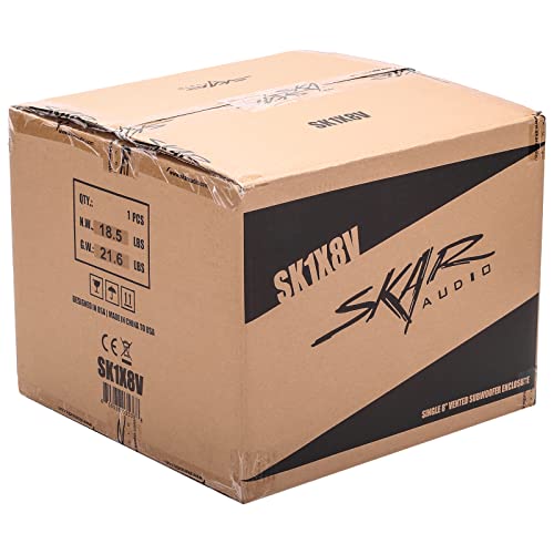 Skar Audio SK1X8V Single 8" Universal Fit Ported Subwoofer Enclosure by Skar Audio - Used condition - Image 6