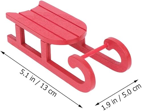 Miniatura 2 de TOYANDONA 2 piezas de trineo de madera, decoración blanca, decoración de mesa de comedor, accesorios para el hogar, mini trineo, decoración de