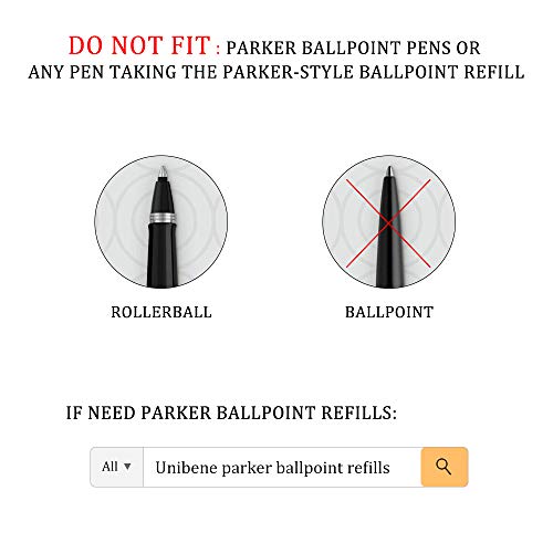 Unibene 6 refis de esferas de rolo Parker, Azul, M