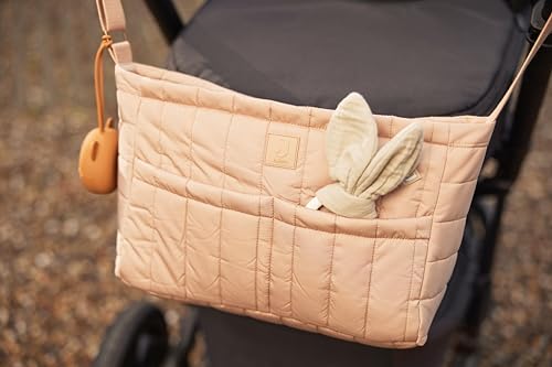 Jollein Kinderwagen Tasche - Biscuit - Für Kinderwagen und Buggy - Mom Bag - Babytasche Multifunktional - Hellbraun