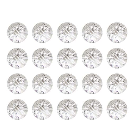 FARUTA 50 boutons de couture en cristal boutons de fermeture en strass boutons d'ameublement ornements en cristal pour travaux manuels rouge (couleur : blanc, taille : 1 x 1 cm)