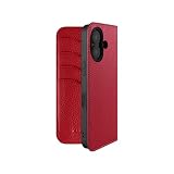 COGURE for iPhone16 手帳型 ケース ダイアリーケース スマホケース 本革 カード収納 TPUケース 耐衝撃 磁石なし ギフトボックス付き COPDE レッド