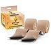 Kinesiology Tape SPARTAN TAPE (Pack of 2) Perfect Support for Athletic Sports, Recovery and PhysioTherapy - FREE Kinesio logy Taping Guide Inside! Uncut Rocktape Rock Tape KT Tape Roll (2x Beige)