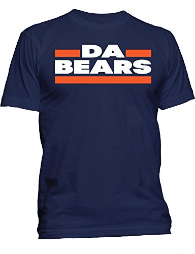 Mens Da Bears Football Tee Athletic Sports Fan T-Shirt (3XL Navy Blue)