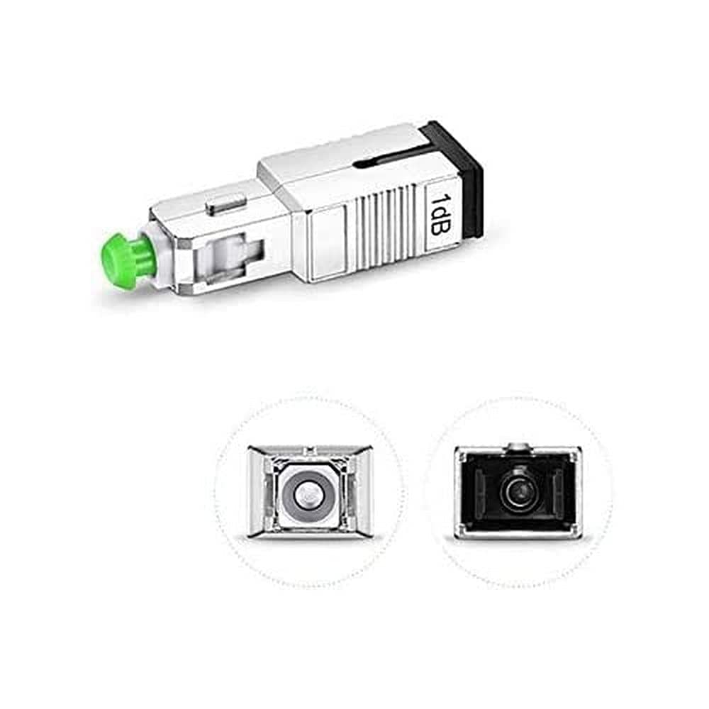 Atenuador de fibra óptica OS2 SC/APC monomodo macho/hembra 1dB Elfcam