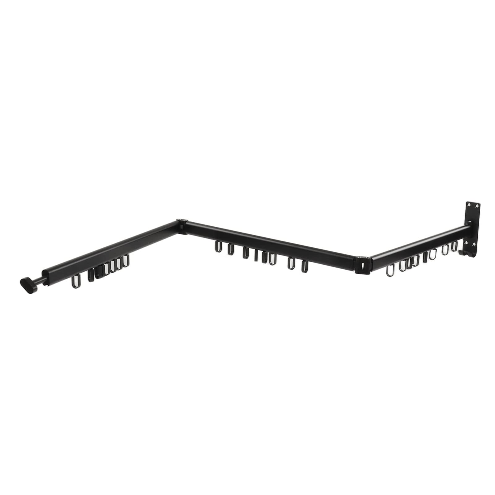 Tendedero de Ropa de Pared retráctil y Plegable, diseño de 3 Pliegues, de Aluminio, for secar Ropa, baño, Dormitorio, balcón, lavandería