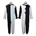 Masfrida Art the Clown Cosplay Terrifiers 2 Costume Adult Outfits Killer Clown Jumpsuit with Mask Halloween Dress up Fullset(set-A,L)