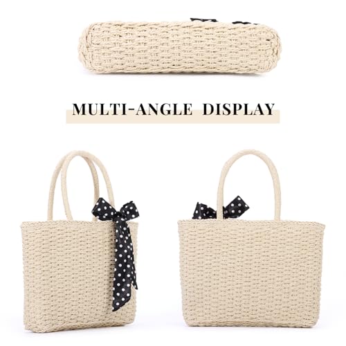 Bolso Tote de Ratán para Mujer, Tejido a Mano miniatura 4