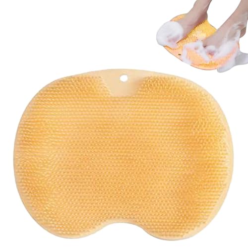 Masseur nettoyant pour laveur de pieds,Tapis de récurage arrière fixé au mur - Brosse nettoyante pour pieds en silicone pour sol de douche, baignoire, améliore la circulation des pieds