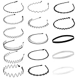 ❤ 【Paquete incluido】 Recibirás 16 diademas, incluidas 13 diademas de metal con ondas de resorte y 3 diademas deportivas elásticas. y reemplazar Las diademas antideslizantes de tamaño perfecto son adecuadas para todo tipo de cabello.