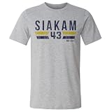 500 LEVEL Pascal Siakam Indiana Pacers Font Indiana Pacers Shirt (Heather Gray, Large)