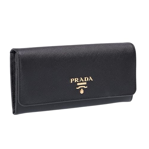 [Prada] [プラダ] 2つ折り長財布 サフィアーノレザー メタルロゴ ブラック 1MH132 SAFFIANO METAL(QWA) F0002 [並行輸入品]