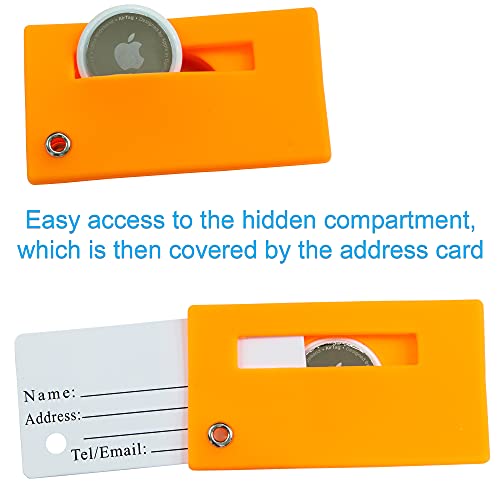 Luggage Tag with Hidden Compartment for AirTag The Most Discreet and