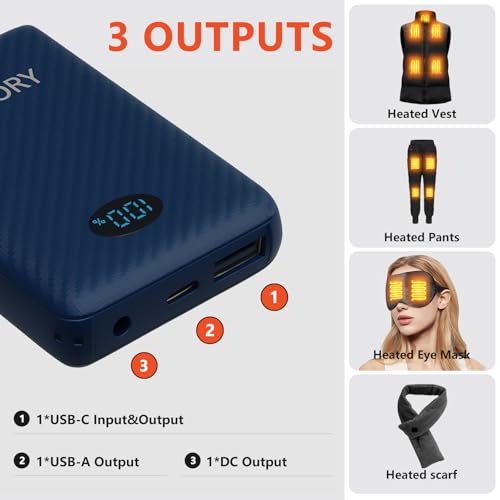 Image of 7.4V Heated Vest for Women with 12000mAh Battery Pack Included, Lightweight Warm Heating Jacket, Light Out Design