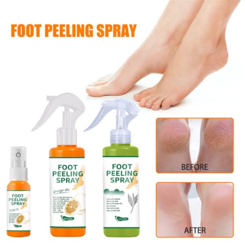 2Pcs Foot Peeling Spray Orange Oil,Foot Peeling Spray That Remove Dead Skin Within Seconds,Hydrating Nourish Peel Off Spray, Exfoliating Peeling & Calluses On Feet (30Ml) #TOP1