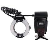 MK-14EXT Makro i-TTL Ringblitz Kompatibel mit Canon EOS mit LED Hilfslicht Standard ISO Blitzschuh