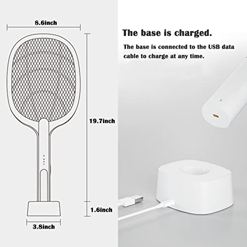Bug Zapper Racket,2 In 1 Rechargeable Electric Fly Swatter Mosquito Zapper And Fly Zapper Racket Handheld Mosquito Swatter For Indoor And Outdoor #TOP3