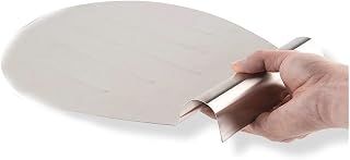 Pizza Transfer Podnośnik Łopata Ze Stali Nierdzewnej Ciasto Taca Przenoszenie Płótna Pizza Pear Uchwyt Ciasto Skrobak Narzędzia do pieczenia Akcesoria Tace Piekarniki Non Stick (Color : Silver)