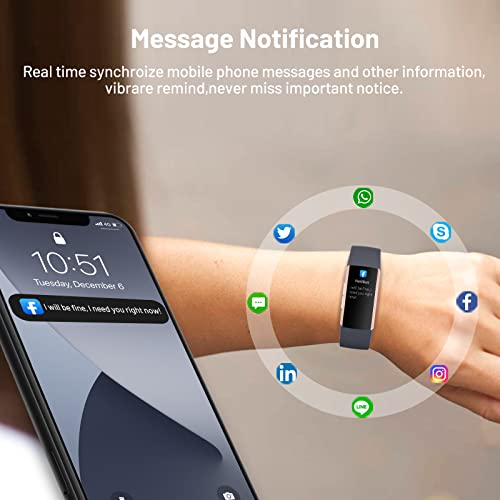 Asmoda Fitness Tracker, Smart Watch With Stopwatch And Pedometer, 1.1" Touchscreen Amoled Display Smartwatch With 25 Sport Modes, Ip67 Waterproof Step Counter For Ios And Android Phone #TOP4