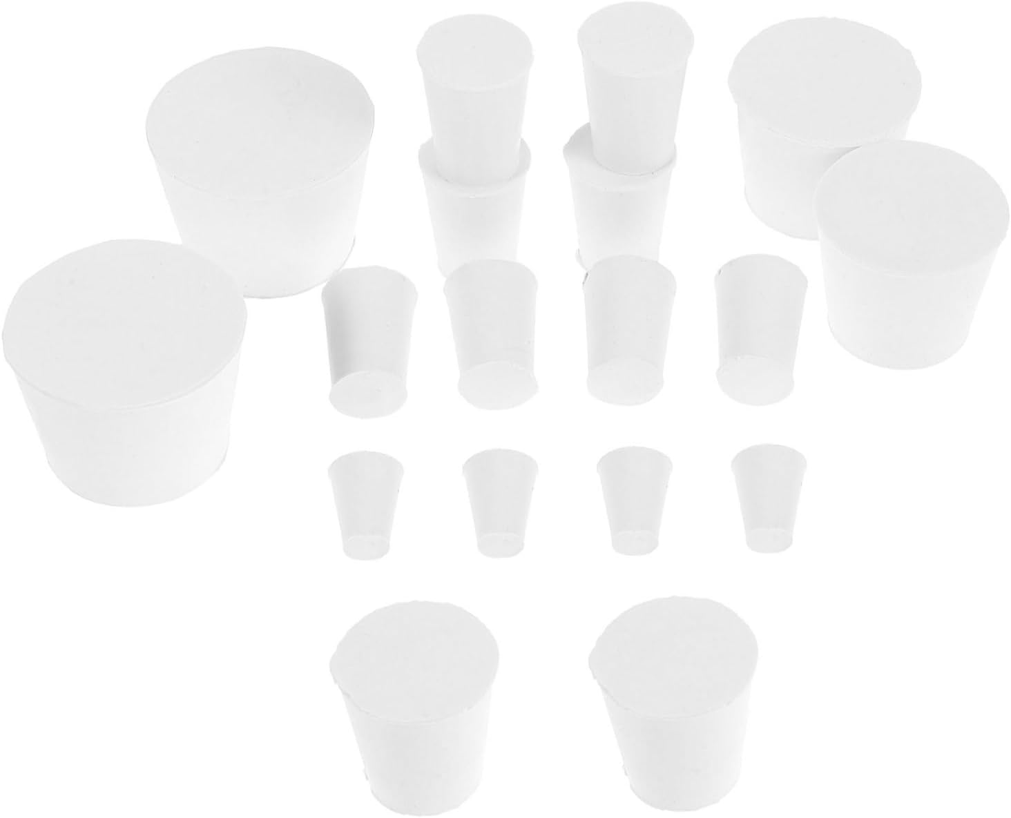 Ciieeo 18pcs Assorted Tapered Rubber Stoppers for Lab Use Sealing Plugs for Test Tubes and Experimental Bottles Versatile for Laboratories and Industrial Applications