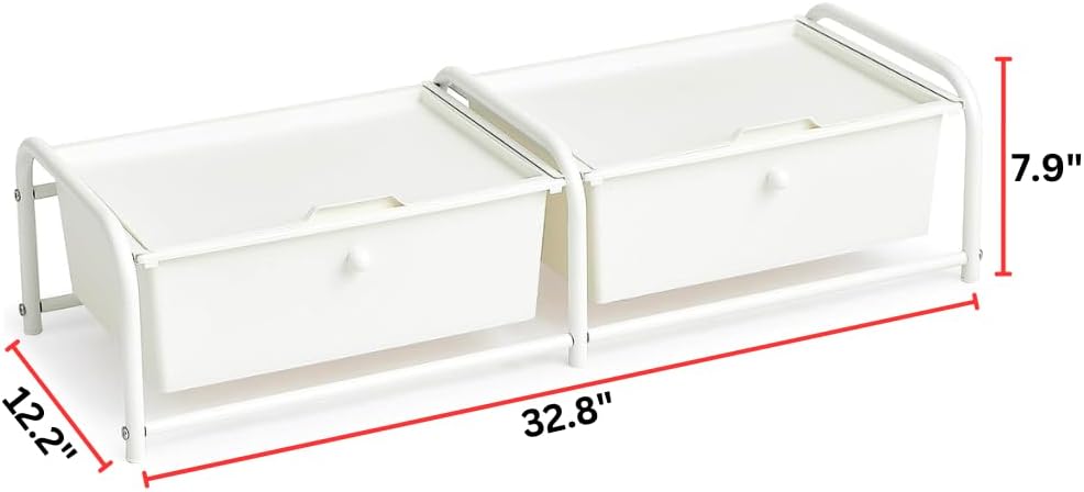 DormCo Suprima® Underbed Storage - Lidded 2 Section - White
