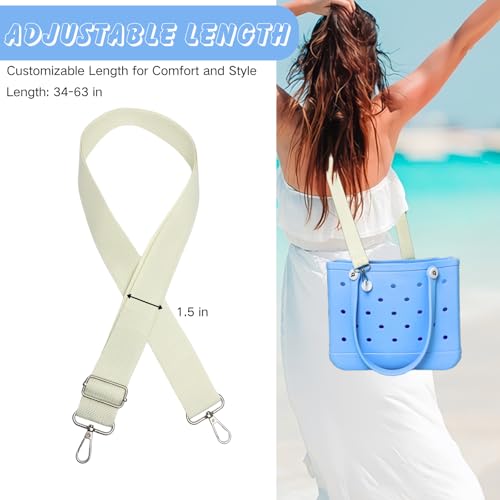 Image of Strap Wrap Compatible with Bogg Bag Accessories, Adjustable Crossbody Shoulder Straps Replacement Handle Wrap Protector for Rubber Beach Tote Bag