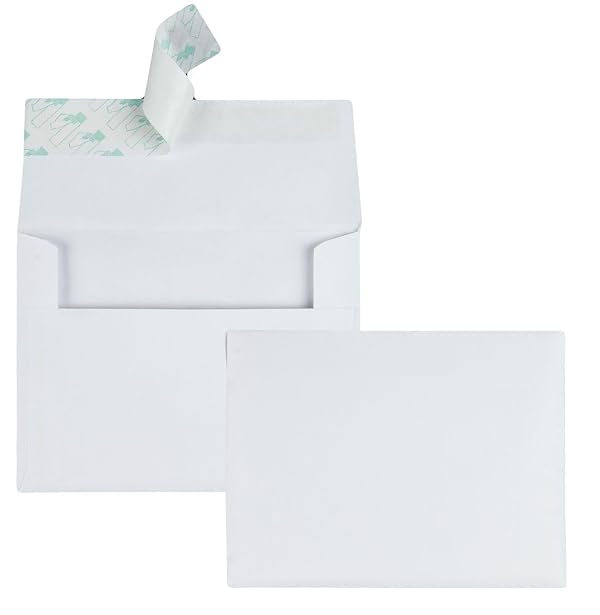 Quality Park A2 Invitation Envelopes with Self Seal Closure, 4-3/8" x 5-3/4", 24lb White, Quarter Fold Sized Envelopes Ideal for Invitations, Photos, Announcements and Greeting Cards, 100/Box (10740) by Quality Park - Used condition - US$7.56