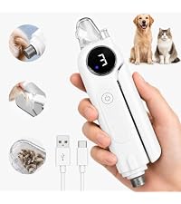 Candure Whisper Quiet Dog Nail Grinder with 360 Degree LED Light, 6-Speed Rechargeable Pet Nail Trimmers with Extra Grinding Head for Safe, Stress-Free Grooming for All Pet Sizes ( product description 9