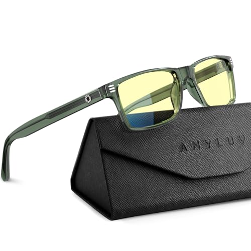 ANYLUV Blue Light Glasses (Yellow Lens, Gaming Frame)