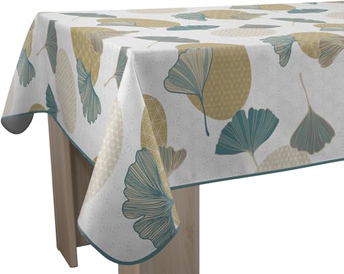 Nappe Kobe bleu rectangle 150 x 350 cm textile élégant et durable