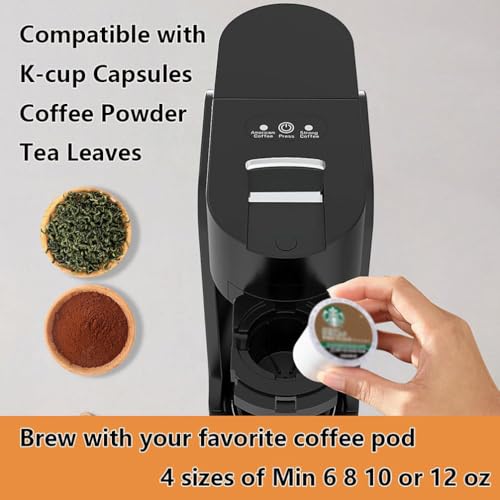 Ekspres do espresso, ekspres do kawy na kapsułki ze zbiornikiem na wodę 350 ml, regulowany uchwyt na kubek, funkcja automatycznego zamykania kapsułek K-Cup, idealny do domowego parzenia cappuccino i