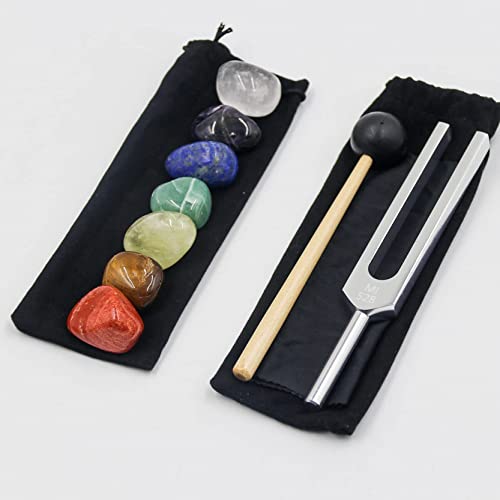 Tuning Forks For Healing Chakra Set - 528 Hz Tuning Fork With Chakra Crystals And Healing Stones - Sound Healing Instruments For Biofield Tuning, Stress Relief, & Dna Repair #TOP7