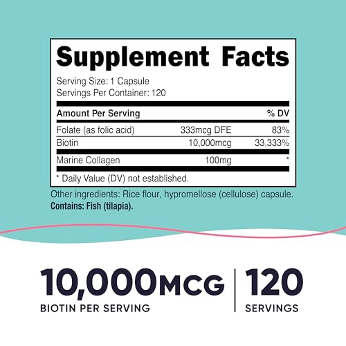 Nutricost Biotin with Collagen Capsules