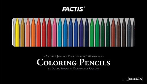 General Pencil Factis Plastipastel Crayons 24/Pkg #TOP15