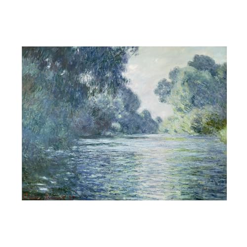 Wrapped Canvas Wall Art - Claude Monet 'Branch Of The Seine Near Giverny' Wall Art for Living Room, Bedroom, or Office Décor - 35x47 by Trademark Fine Art - Used condition - Image 2