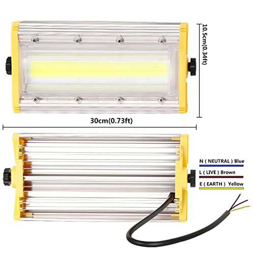 Projecteur extérieur 50W blanc chaud étanche pour chantier - 5