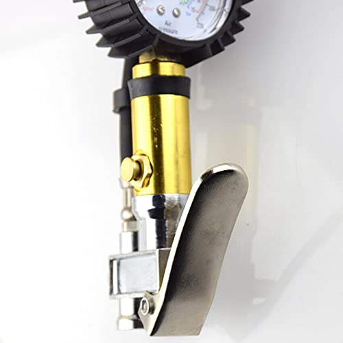 Manómetro de presión de neumáticos, resistente inflador de neumáticos de 220 PSI Pistola de presión de neumáticos de alta precisión con manguera de aire a prueba de fugas compatible con camión (Colo