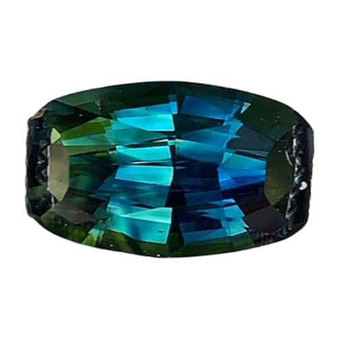 Saphir vert naturel coussin pour concevoir votre bague de fiançailles