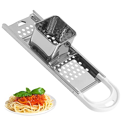 Spätzle Maker Edelstahl, Kartoffelpresse Aus Edelstahl, Spätzlepresse Spätzlesieb, Spätzle-Hobel Aus Edelstahl, Mit Sicherheitsschieber Griff, Wird Teig, Kartoffeln, Karotten Anderem Gemüse Verwendet Cover