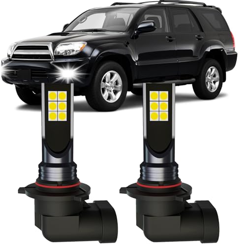 XFLHEHD 4Runner Fog Light Bulbs for 2003-2009 Toyota 4Runner, 300% Brightness, 6500K Cool White Fog Light kit, 2pcs Plug and Play Replacement Fog Light Blubs Package by XFLHEHD - Used condition - US$16.54