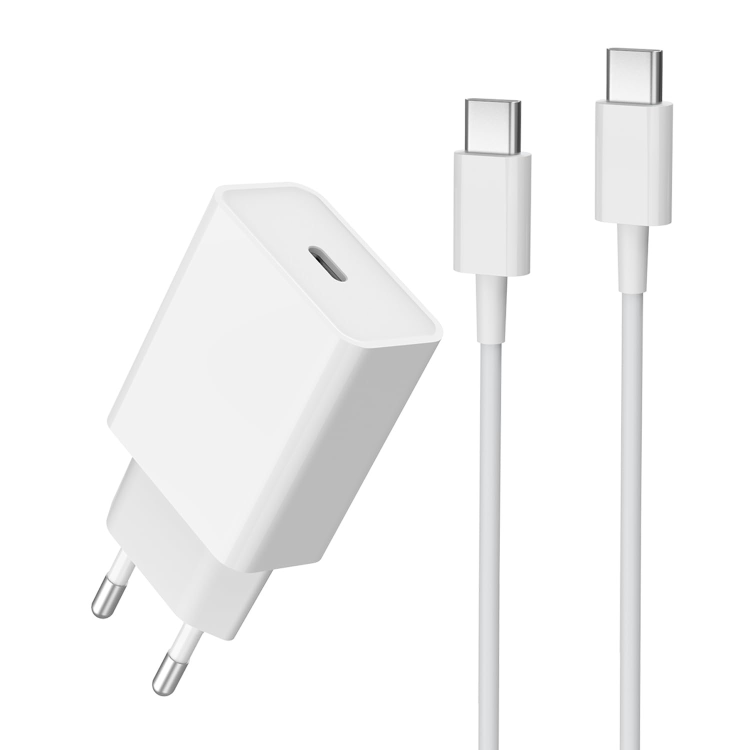 25W Caricabatterie rapido Con 2M Cavo Tipo C Compatibile con Samsung Galaxy S24/S23 /Ultra S23+/S23 /S22 /S21/S21 ultra/ S20 Ultra/S20 / S10 /S9 / S8/ A71 / A52 /A51/ A32/ A31 / A13 USB C Caricatore
