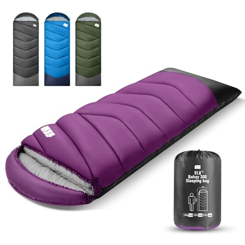 TANSTRIDER Sleeping Bags for Adults Cold Weather,3-4 Season 4lb Lightweight Sleeping Bag for Kids Girls Boys with Compression Sack,Camping Essentials Gear, Hiking,Travel,Backpacking,Outdoor & Indoor
