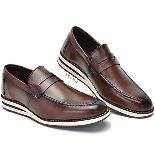 Sapato Loafer Masculino Gravata Zorro sem Cadarço (Marrom, br_footwear_size_system, adult, numeric,