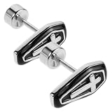 OUNONA 2 pares de pendientes góticos con forma de ataúd, pendientes unisex con forma de cruz - de botón para mujer, joyería retro de Halloween, accesorio para fiestas y festivales