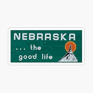 Set of 3-3 Inch - Nebraska.The Good Life! NE Shirt: #nebraskalove Sticker - Printed Vinyl Decal Graphic for Cars, Trucks, Windows, Laptops, Walls, Waterbottles, Skateboards