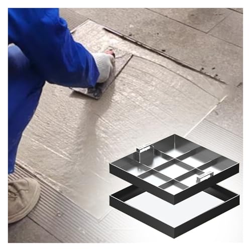 Outside Invisible Septic Tank Covers, Sturdy Sewage Basin Cover with Base & Retractable Handles, Square Catch Basin Lids for Docks Driveway Pavement Sidewalks(55x55cm/21.7x21.7in)