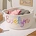 Macalpo Personalized Baby Name Basket Custom Easter Cotton Rope Diaper Caddy & Nursery Storage Organizer Bin for Baby Birthday Shower Gift, Newborn Essentials, Kids' Bedroom Bathroom Decor (Style A)