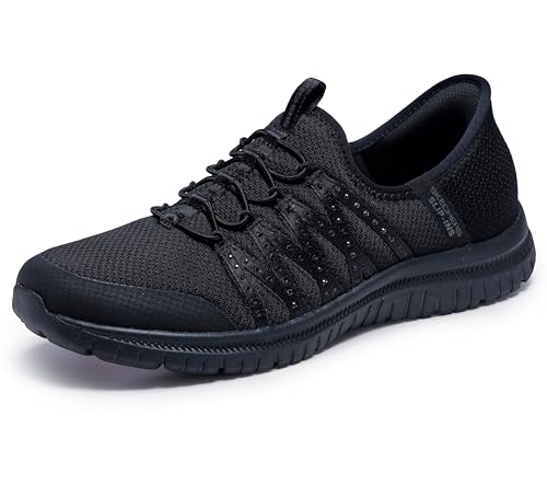 Skechers Virtue-Stunner Hands Free Slip-ins, Scarpe da Ginnastica Donna, Nero, 37.5 EU