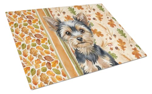 Caroline's Treasures Yorkshire Terrier Dogs Decorative Glass Cutting Board